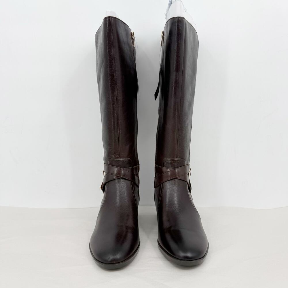 Naturalizer Womens Rena Knee High Boot 10 Wide Wide Calf Brown Leather NIB - Picture 6 of 11